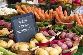 Various local produce on sale.